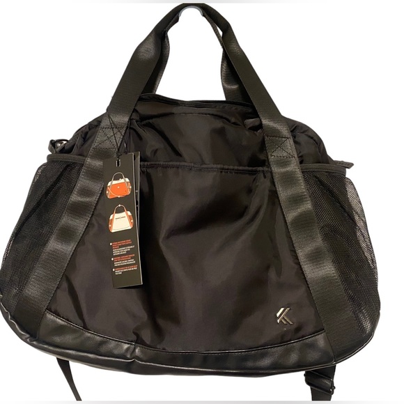 Brand New! KYODAN nylon & vinyl sport duffle w/strap. Great gym/overnight bag. - Picture 1 of 11